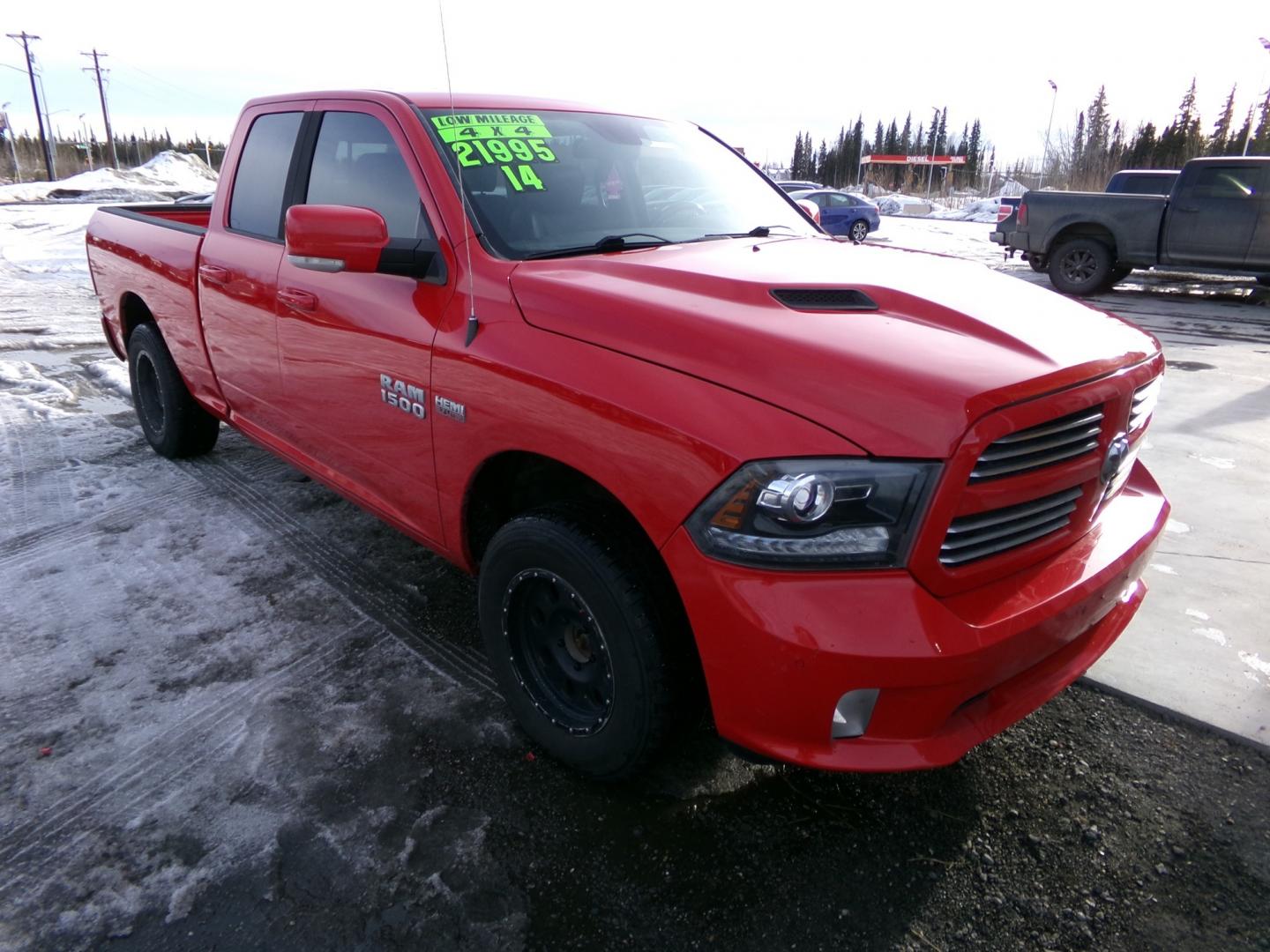 2014 Red /Black Dodge 1500 Sport (1C6RR7HT8ES) with an 5.7L V8 OHV 16V HEMI engine, 6-Speed Automatic transmission, located at 2630 Philips Field Rd., Fairbanks, AK, 99709, (907) 458-0593, 64.848068, -147.780609 - Photo#0